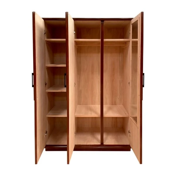 ROPERO CBC VENEZIA CON ESPEJO INTERNO 3 PUERTAS - CAOBA
