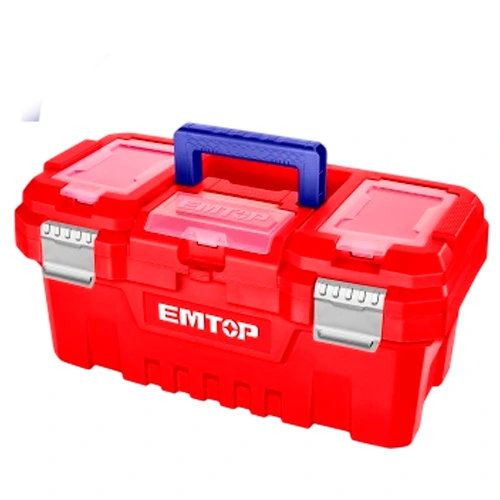 CAJA DE HERRAMIENTAS 17" PLASTICA HEBILLA MET+BANDEJA EMTOP / EPBX1702