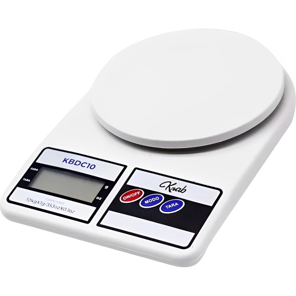 BALANZA DIGITAL COCINA KRAB KBDC10 10KG/LED/PILAS-BL