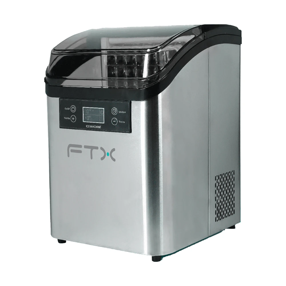 FABRICADORA DE HIELO FTX 180W 220V 2.5L/20KG ACERO INOXIDABLE IM-08