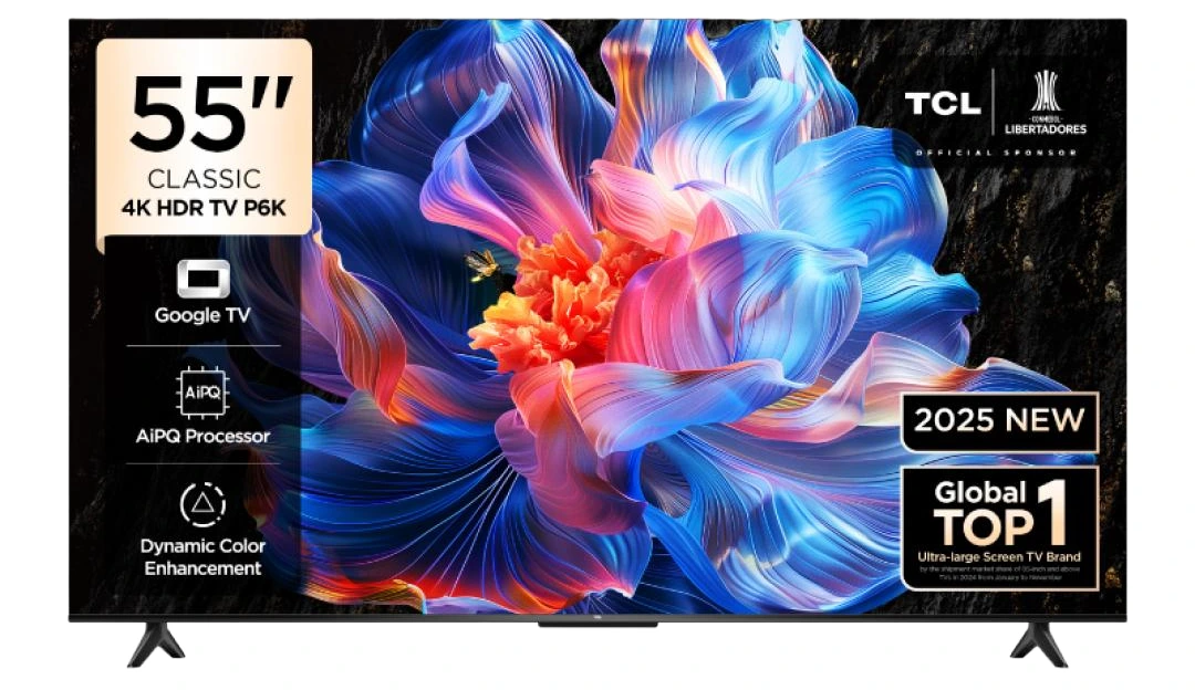 TV SMART TCL 55 55P6K GOOGLE TV 4K UHD HDR FRAMELESS